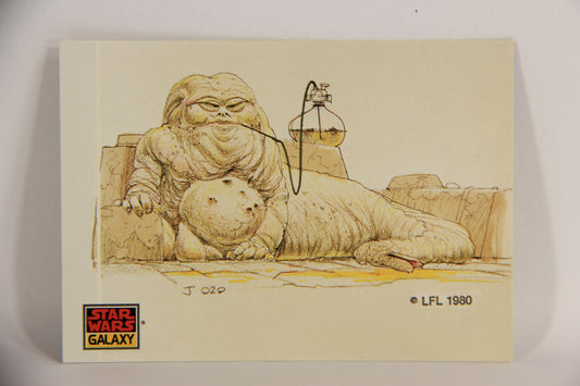 Star Wars Galaxy 1993 Topps Trading Card #27 Jabba The Hutt Artwork ENG L019533