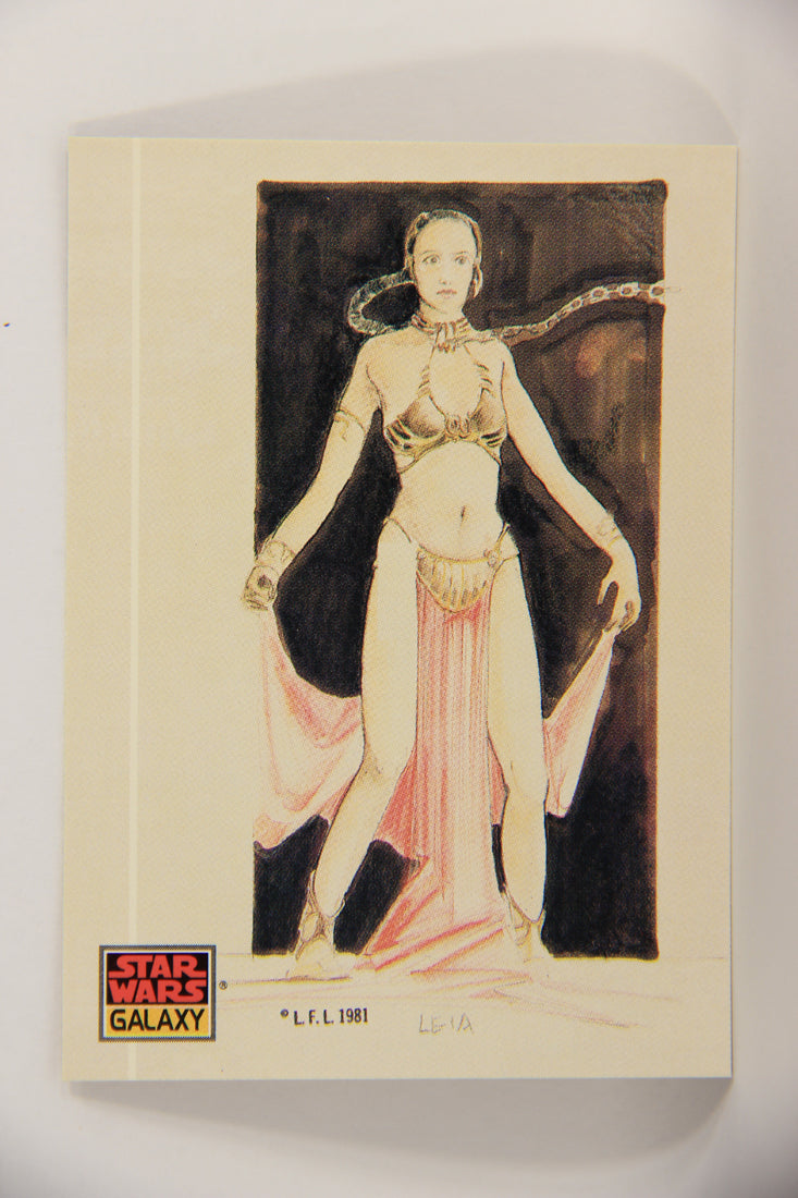 Star Wars Galaxy 1993 Topps Trading Card #41 Leia As A Pin-Up ENG L019537