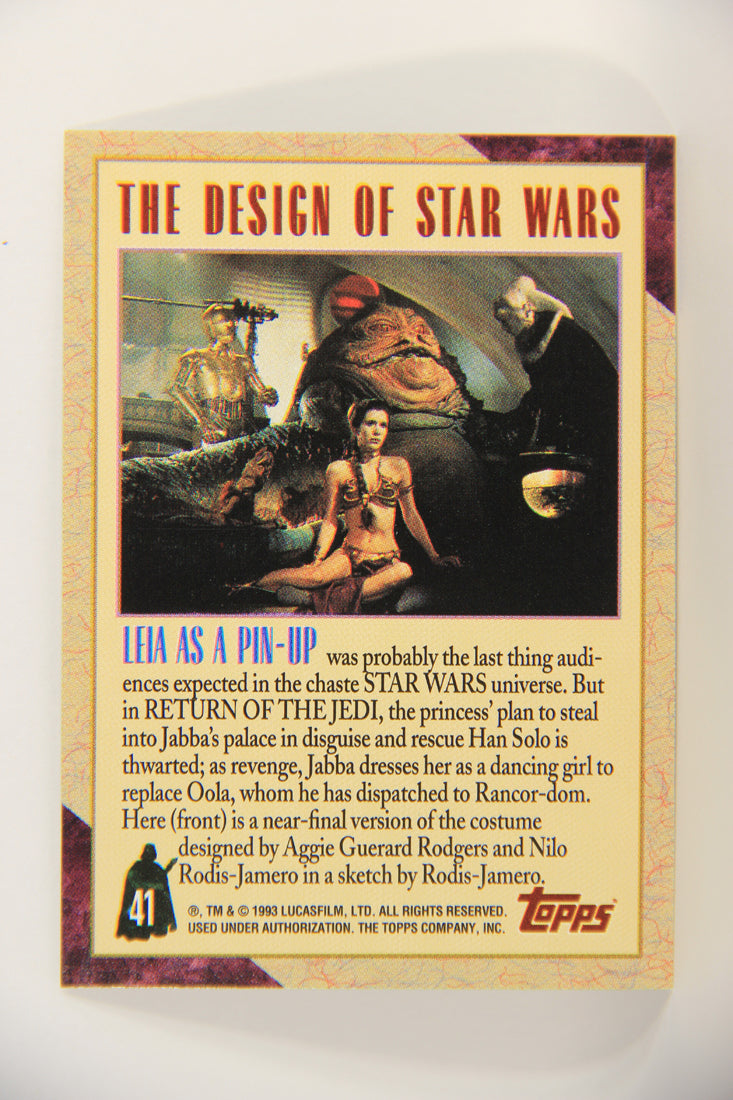 Star Wars Galaxy 1993 Topps Trading Card #41 Leia As A Pin-Up ENG L019537