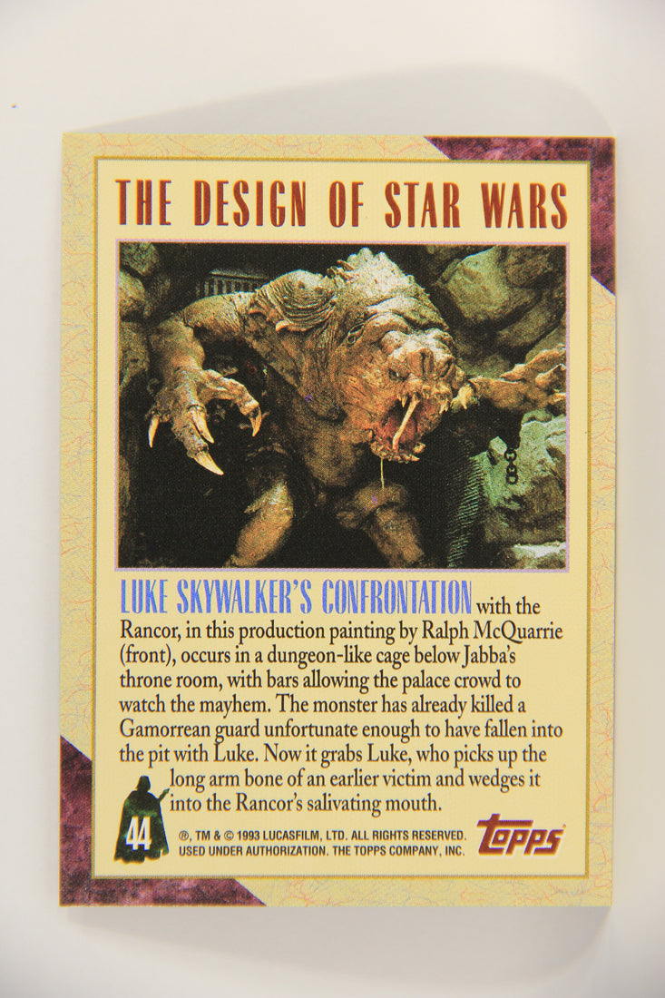 Star Wars Galaxy 1993 Topps Card #44 Luke Skywalker's Confrontation ENG L019539