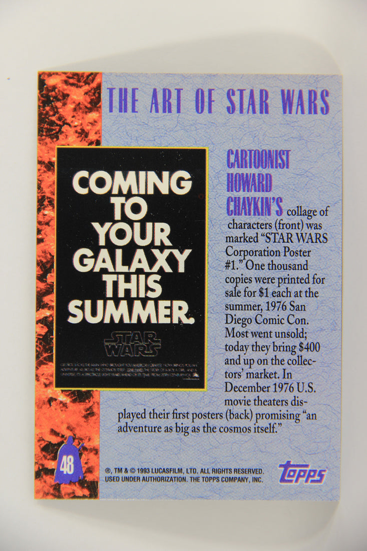 Star Wars Galaxy 1993 Topps Card #48 Cartoonist Howard Chaykin Artwork ENG L019542