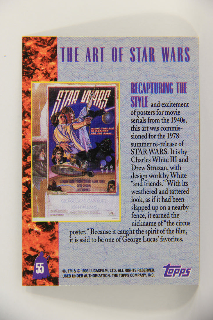 Star Wars Galaxy 1993 Topps Card #55 Recapturing The Style Artwork ENG L019546