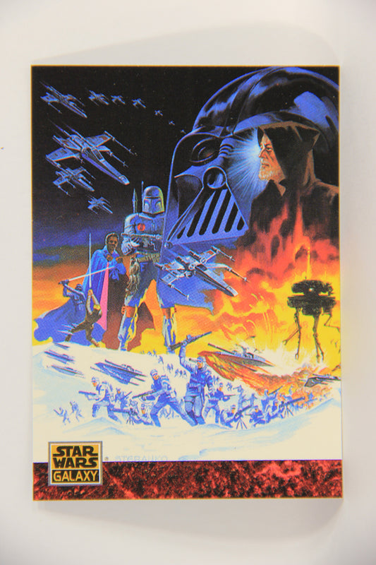 Star Wars Galaxy 1993 Topps Card #80 The Empire Strikes Back Artwork ENG L019555
