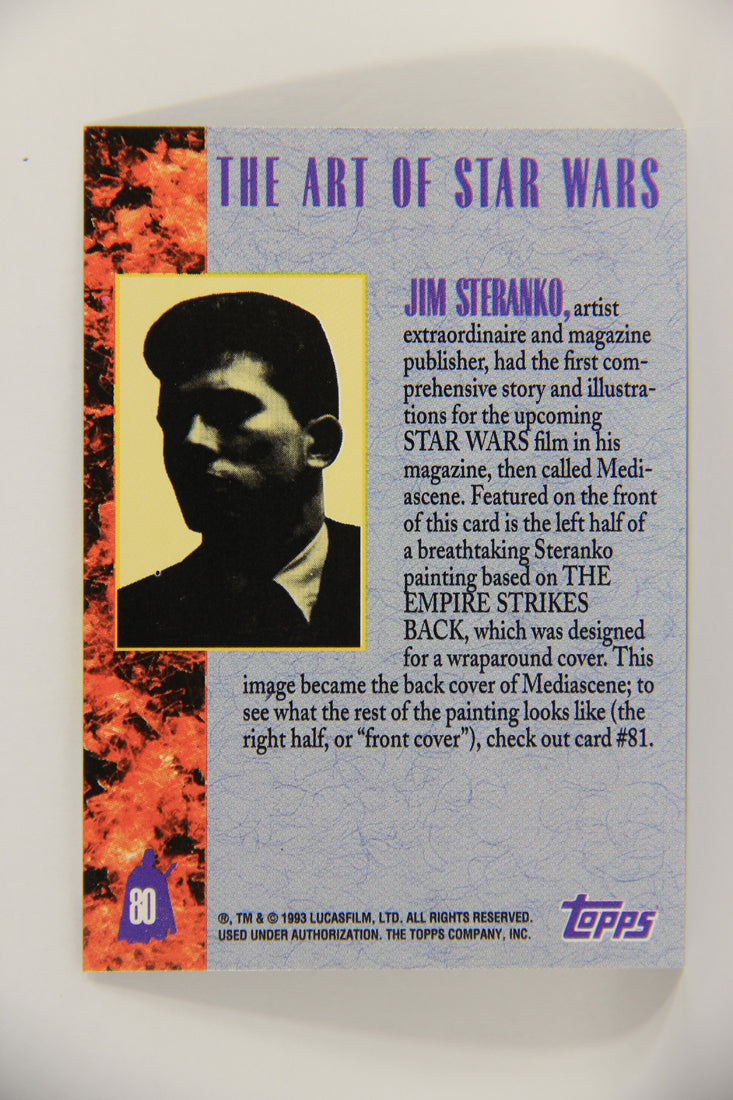 Star Wars Galaxy 1993 Topps Card #80 The Empire Strikes Back Artwork ENG L019555