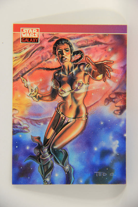 Star Wars Galaxy 1993 Topps Trading Card #84 Slave Leia Outfit Artwork ENG L019558
