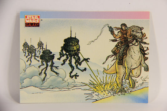 Star Wars Galaxy 1993 Trading Card #89 Attacked By Probe Droids Artwork ENG L019560
