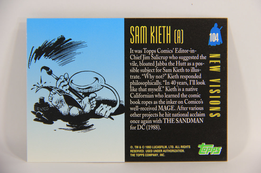 Star Wars Galaxy 1993 Topps Card #104 Jabba The Hutt Artwork ENG L019566