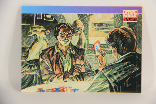 Star Wars Galaxy 1993 Topps Card #109 Sabacc Card Game Artwork ENG L019569