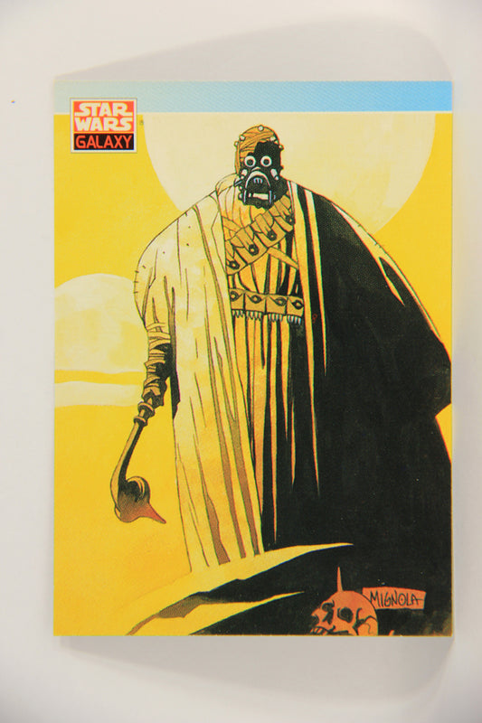 Star Wars Galaxy 1993 Topps Card #110 Tusken Raider Sand People Artwork ENG L019570
