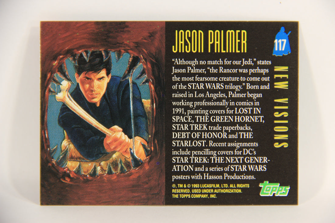 Star Wars Galaxy 1993 Topps Card #117 Luke And The Rancor Artwork ENG L019575