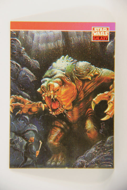 Star Wars Galaxy 1993 Topps Card #117 Luke And The Rancor Artwork ENG L019575