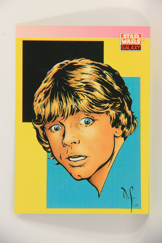 Star Wars Galaxy 1993 Trading Card #128 Portrait Study Of Luke Artwork ENG L019580