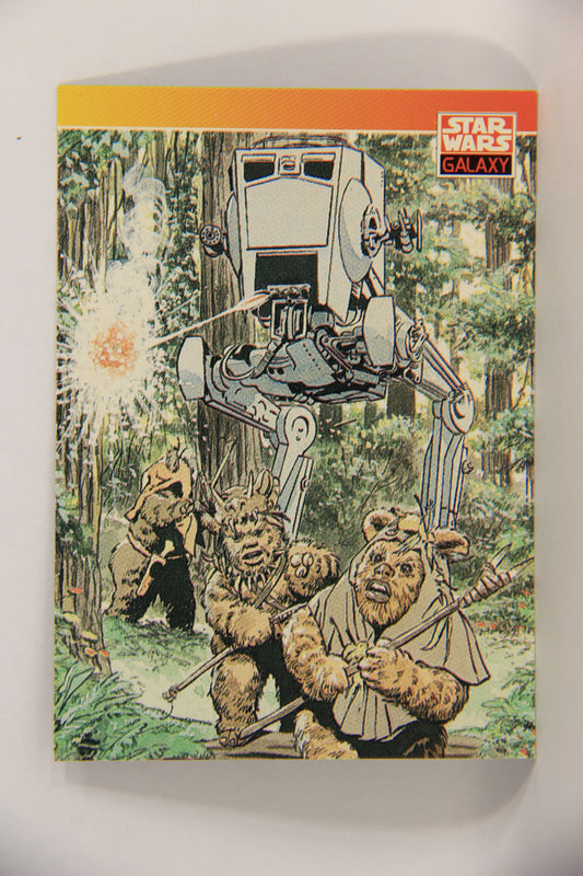 Star Wars Galaxy 1993 Topps Card #131 The Battle Of Endor Artwork ENG L019583