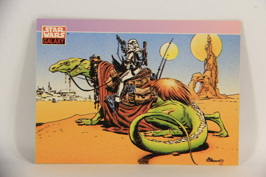 Star Wars Galaxy 1993 Topps Card #136 Patrol Dewback Artwork ENG L019586