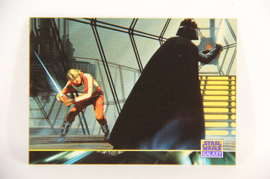 Star Wars Galaxy 1994 Topps Trading Card #142 Duel On Cloud City Artwork ENG L019587
