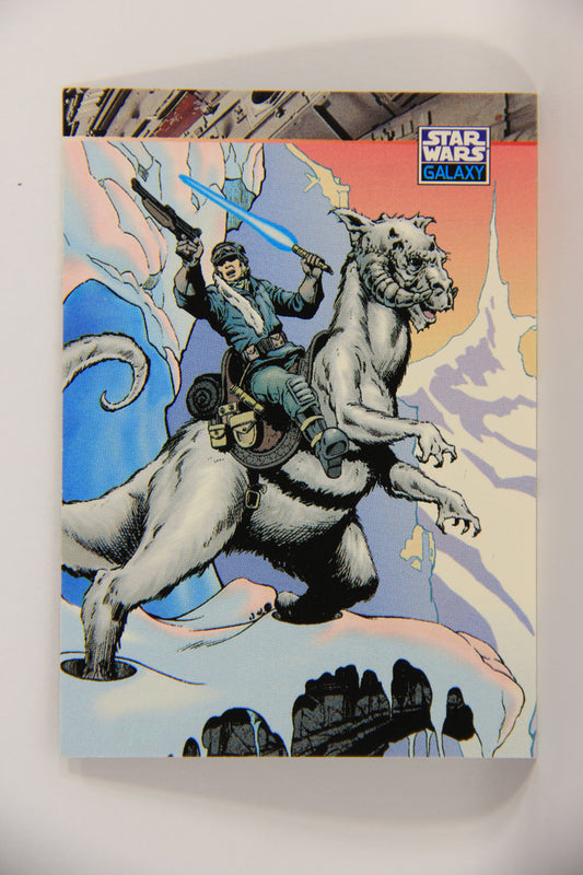 Star Wars Galaxy 1994 Topps Trading Card #152 Luke Patrols On Hoth Artwork ENG L019591
