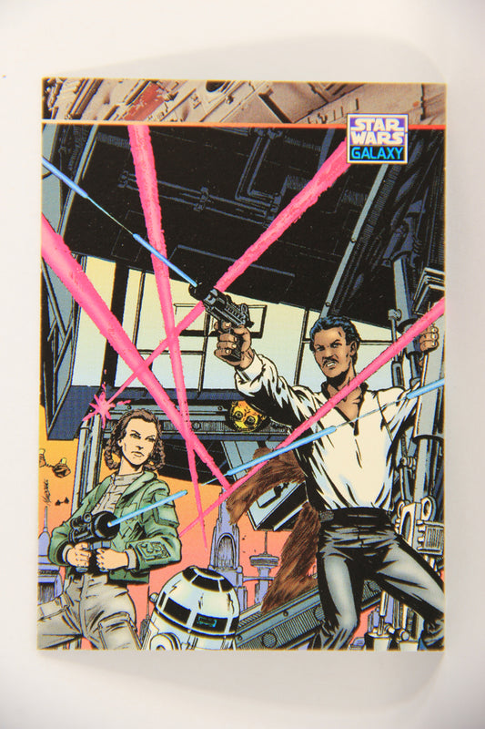 Star Wars Galaxy 1994 Topps Trading Card #155 Blasting Their Way Artwork ENG L019593