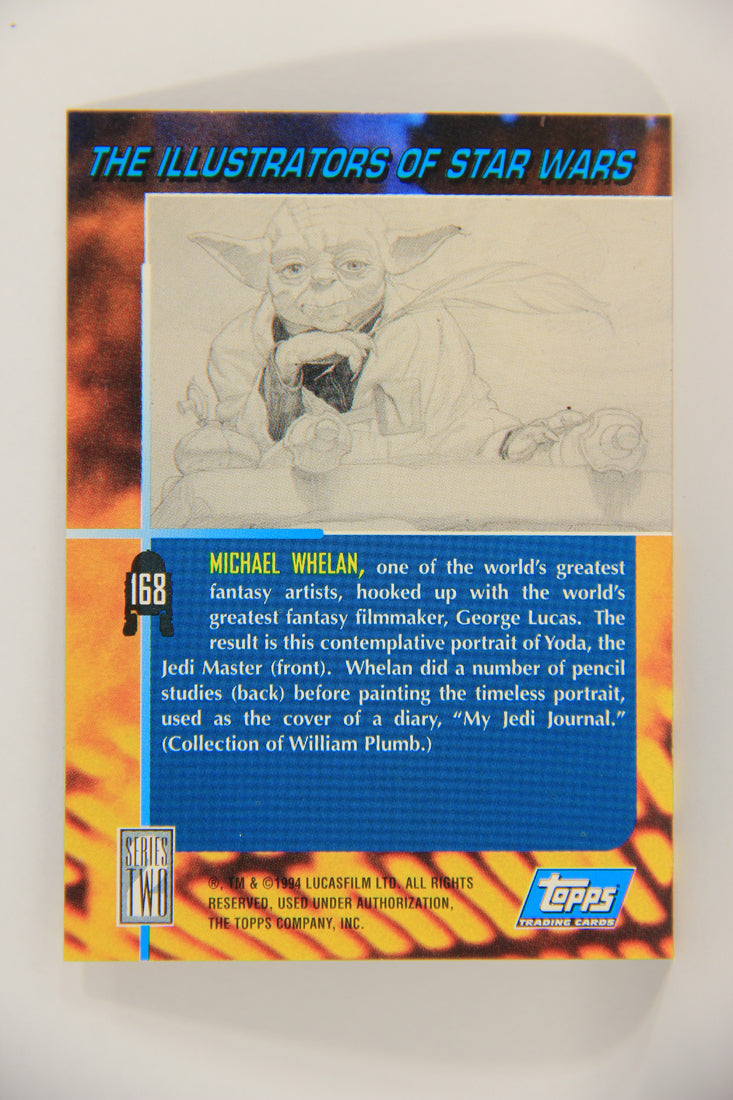 Star Wars Galaxy 1994 Topps Trading Card #168 Yoda Jedi Master Artwork ENG L019595