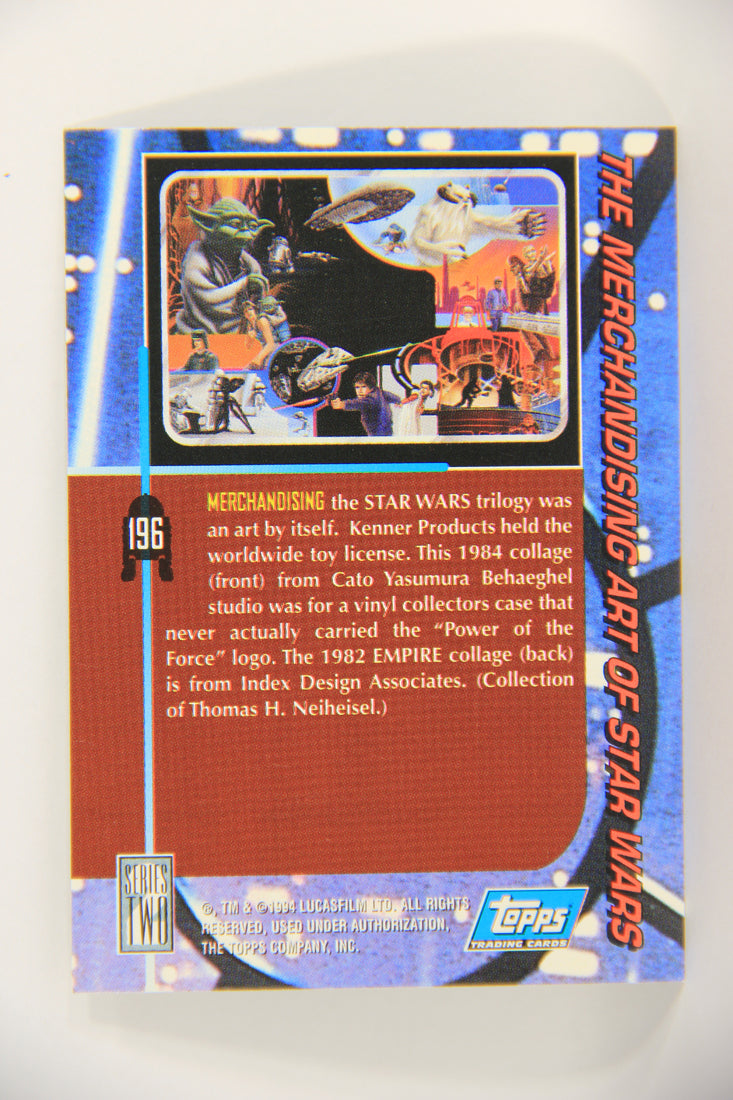 Star Wars Galaxy 1994 Topps Card #196 Merchandising ROTJ Artwork ENG L019608