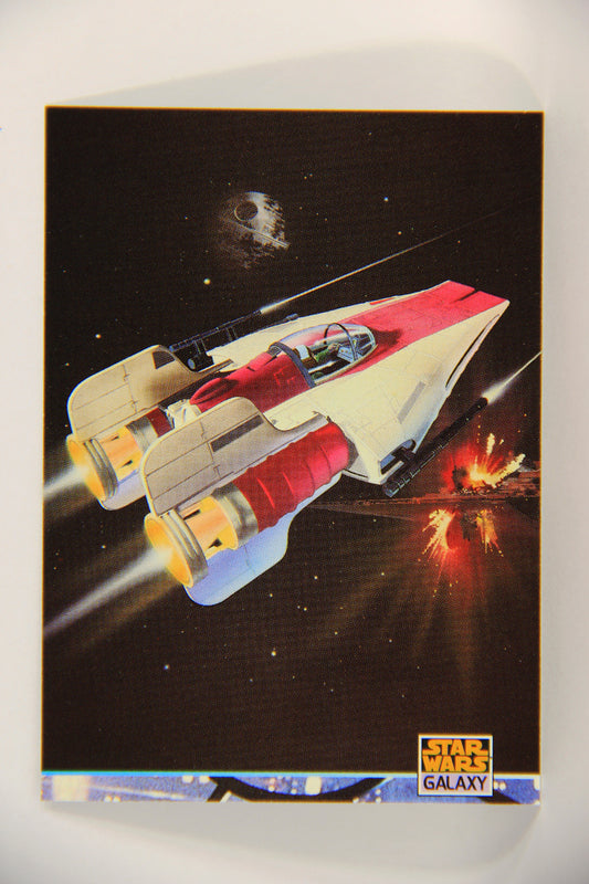 Star Wars Galaxy 1994 Topps Card #198 The A-Wing Fighter Artwork ENG L019609