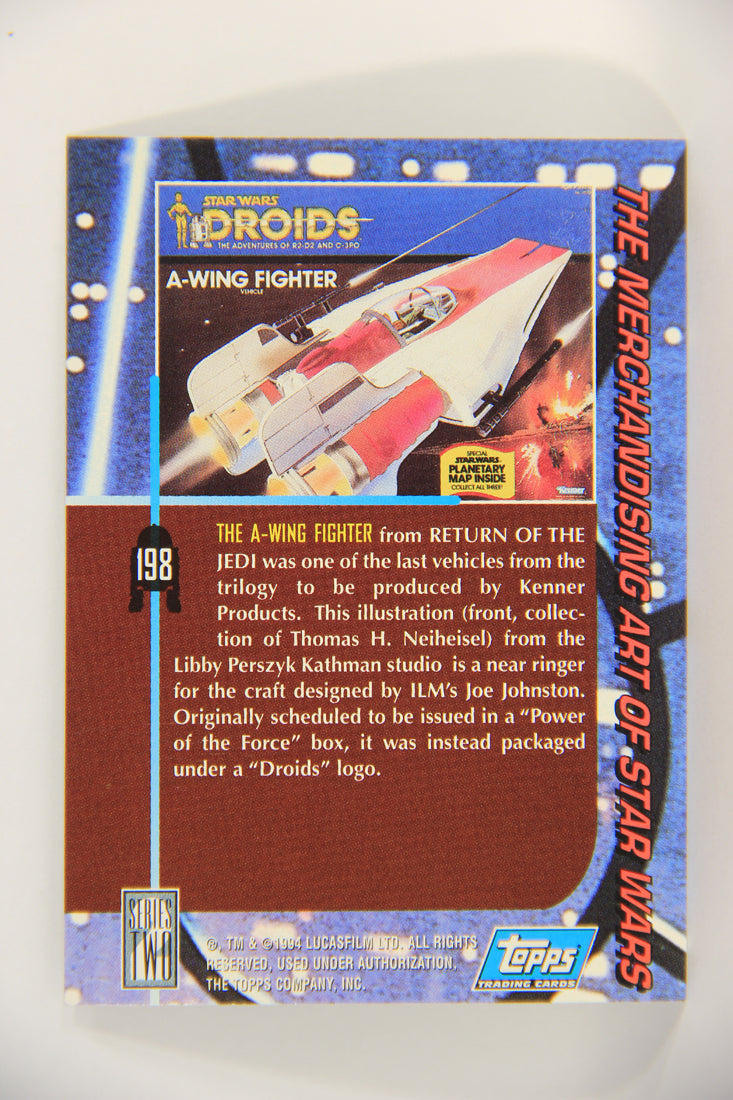 Star Wars Galaxy 1994 Topps Card #198 The A-Wing Fighter Artwork ENG L019609