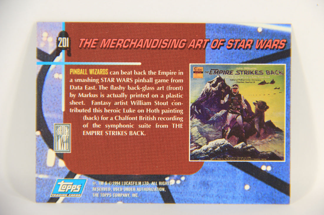 Star Wars Galaxy 1994 Topps Card #201 Pinball Game Glass Artwork ENG L019611