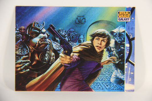 Star Wars Galaxy 1994 Topps Card #203 Luke Jedi Lunch Box Design Artwork ENG L019613