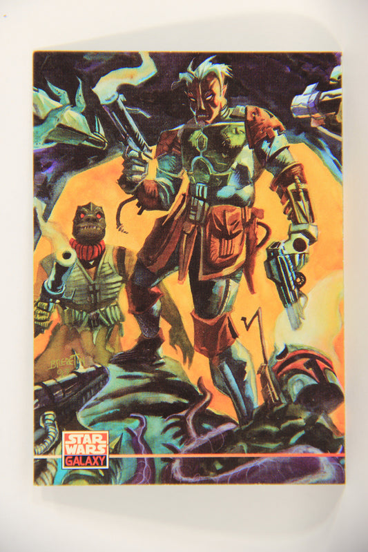 Star Wars Galaxy 1994 Topps Card #213 Boba Fett & Bossk Artwork ENG L019618