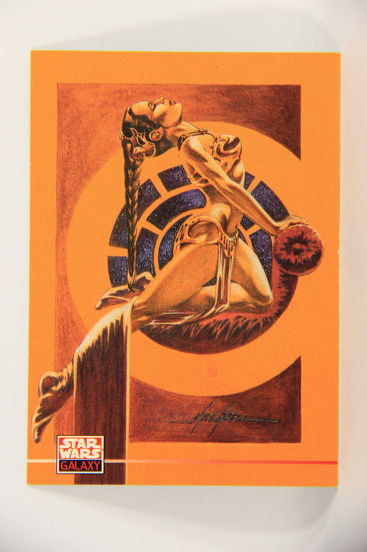 Star Wars Galaxy 1994 Topps Card #229 Princess Leia Slave Artwork ENG L019623
