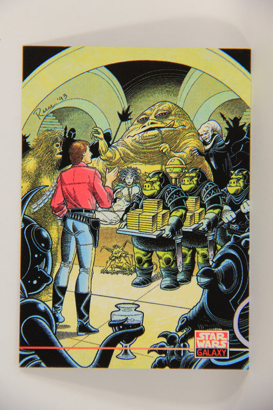 Star Wars Galaxy 1994 Topps Card #263 Han Solo In Jabba's Palace Artwork ENG L019632
