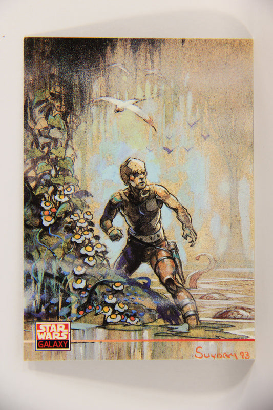 Star Wars Galaxy 1994 Topps Trading Card #267 Luke On Dagobah Artwork ENG L019633