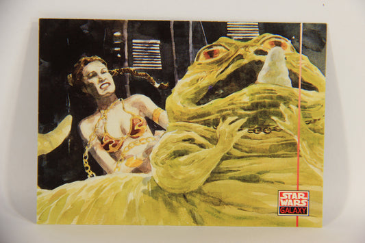 Star Wars Galaxy 1994 Topps Card #270 The Demise Of Jabba The Hutt Artwork ENG L019635