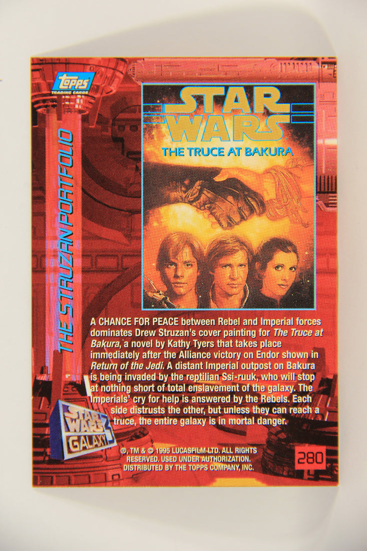 Star Wars Galaxy 1995 Trading Card #280 The Truce At Bakura Artwork ENG L019642