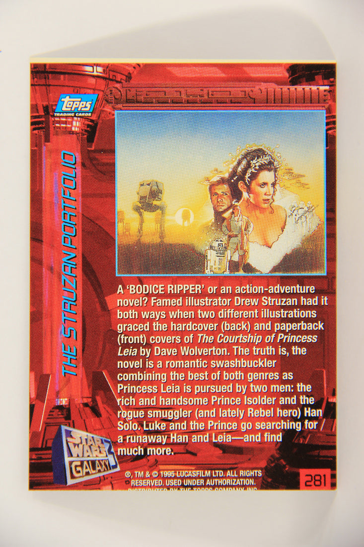 Star Wars Galaxy 1995 Card #281 Courtship Of Princess Leia LIGHT MISCUT ERROR L019643