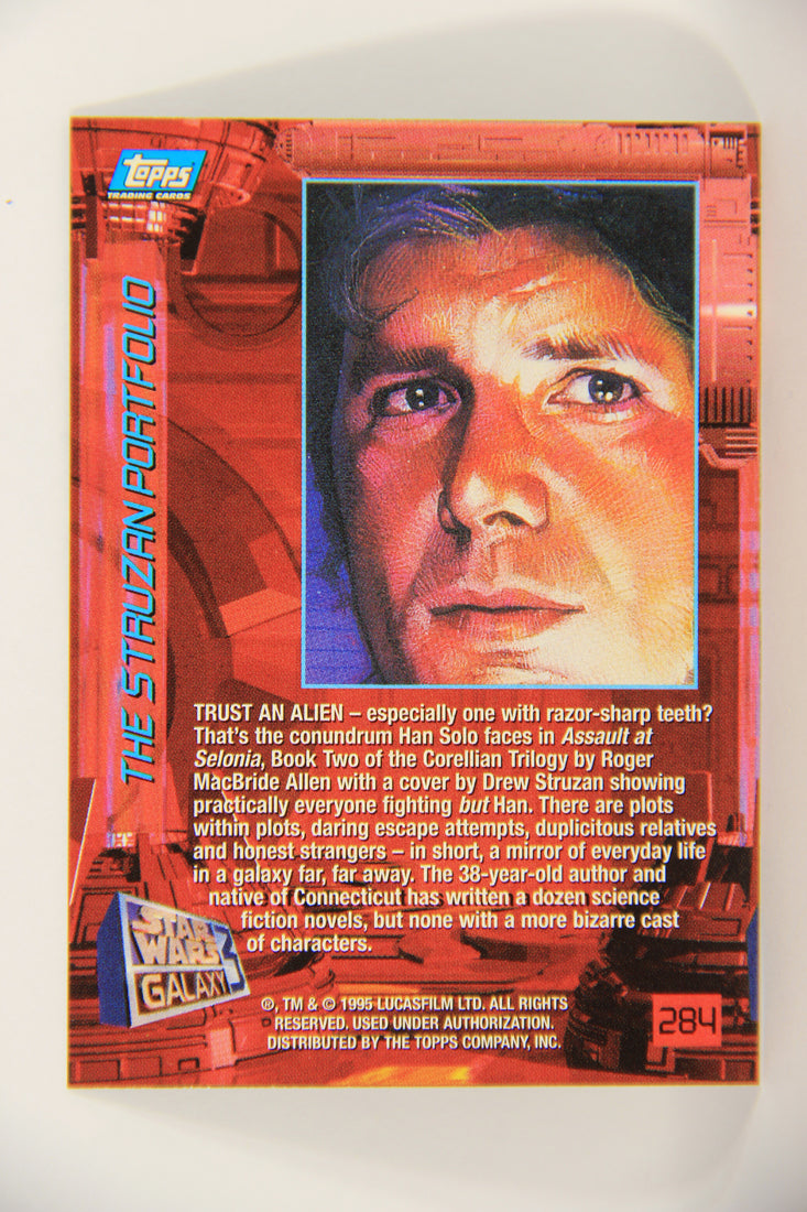 Star Wars Galaxy 1995 Trading Card #284 Assault At Selonia Artwork ENG L019646
