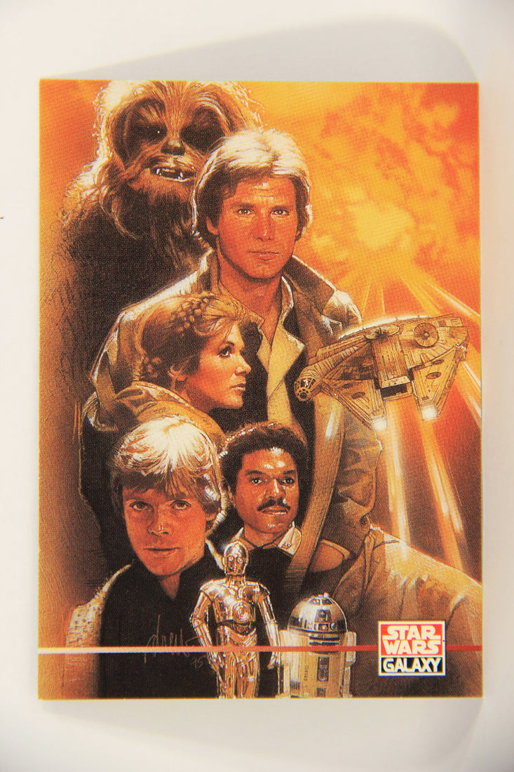 Star Wars Galaxy 1995 Trading Card #285 Showdown At Centerpoint Artwork ENG L019647