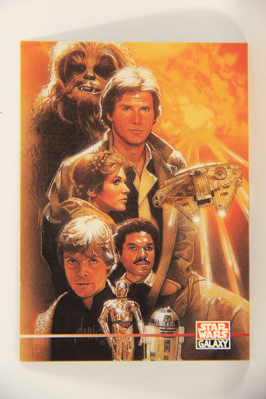 Star Wars Galaxy 1995 Trading Card #285 Showdown At Centerpoint Artwork ENG L019647
