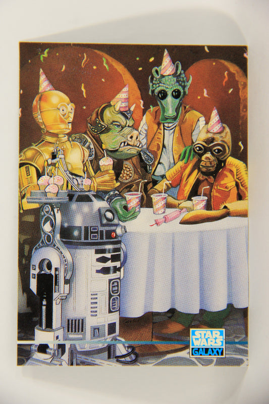 Star Wars Galaxy 1995 Topps Trading Card #289 C-3PO Birthday Artwork ENG L019651