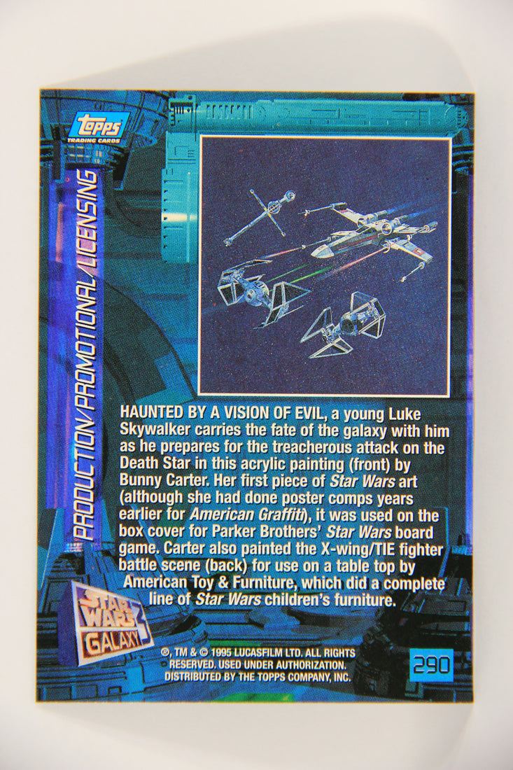 Star Wars Galaxy 1995 Topps Card #290 Haunted By A Vision Of Evil Artwork ENG L019652