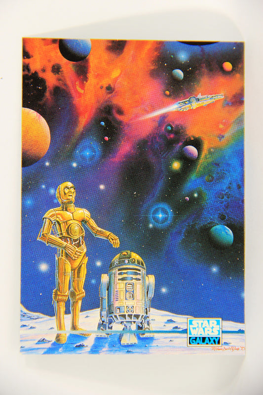 Star Wars Galaxy 1995 Topps Trading Card #291 C-3PO And R2-D2 Artwork ENG L019653