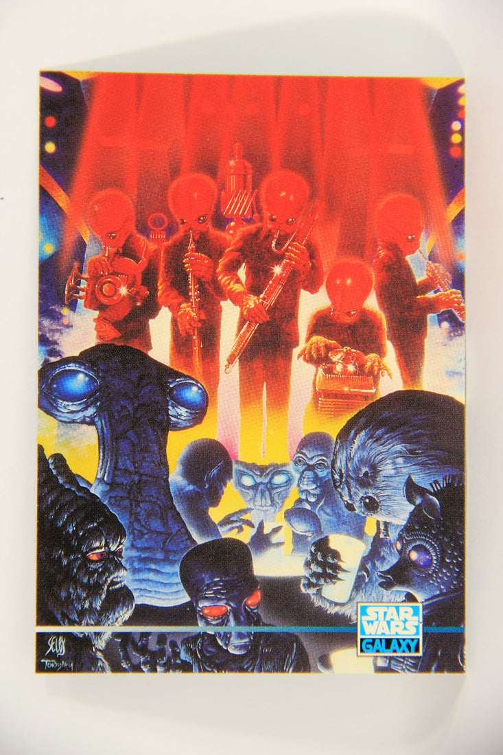 Star Wars Galaxy 1995 Topps Trading Card #292 Cantina Poster Artwork ENG L019654