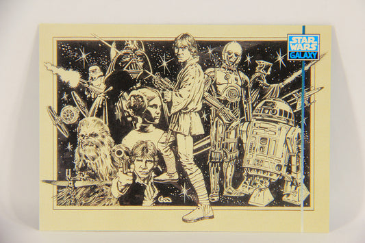 Star Wars Galaxy 1995 Topps Trading Card #295 The Star Wars Gang Artwork L019657
