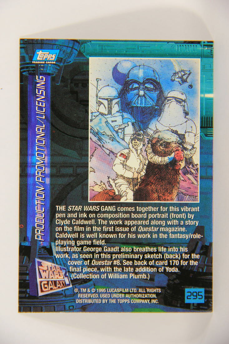 Star Wars Galaxy 1995 Topps Trading Card #295 The Star Wars Gang Artwork L019657