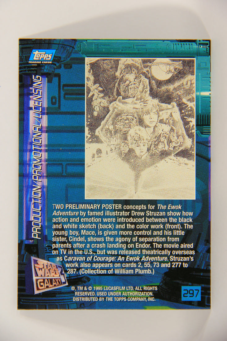 Star Wars Galaxy 1995 Trading Card #297 The Ewok Adventure Artwork ENG L019659