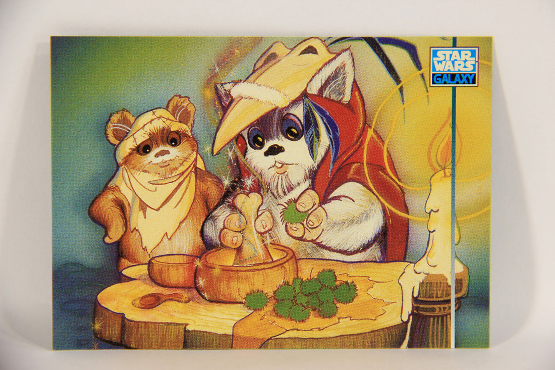 Star Wars Galaxy 1995 Trading Card #299 Making A Healing Powder Artwork ENG L019661