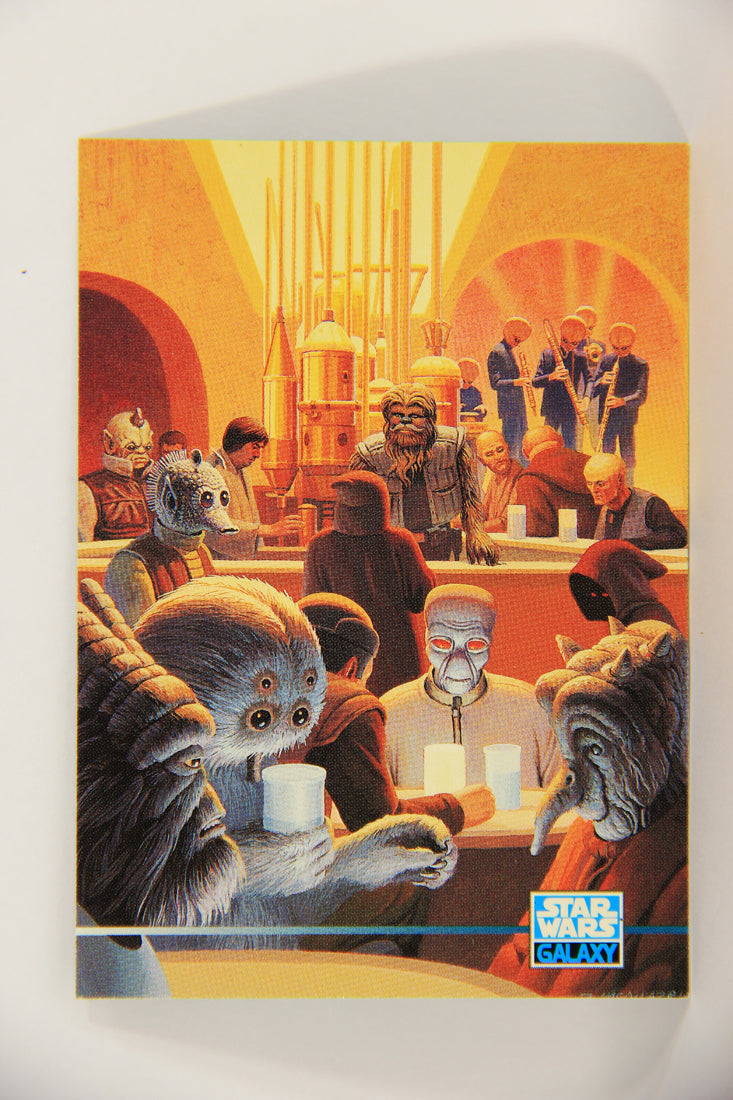 Star Wars Galaxy 1995 Topps Trading Card #303 Mos Eisley Cantina Artwork ENG L019665
