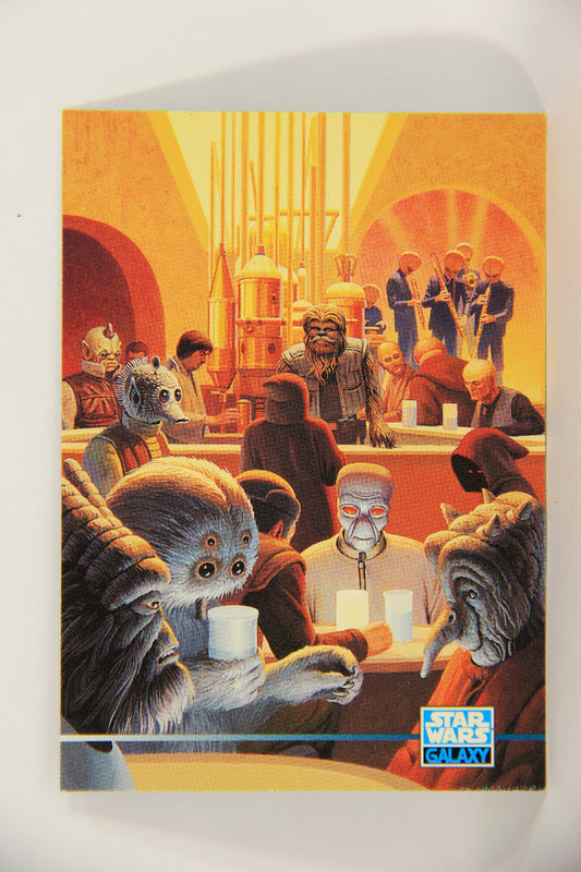 Star Wars Galaxy 1995 Topps Trading Card #303 Mos Eisley Cantina Artwork ENG L019665