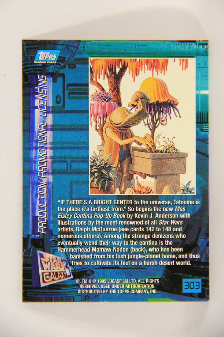 Star Wars Galaxy 1995 Topps Trading Card #303 Mos Eisley Cantina Artwork ENG L019665