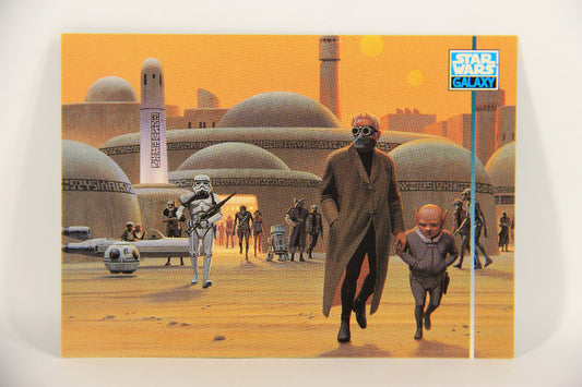 Star Wars Galaxy 1995 Topps Trading Card #304 Mos Eisley At Dark Artwork ENG L019666