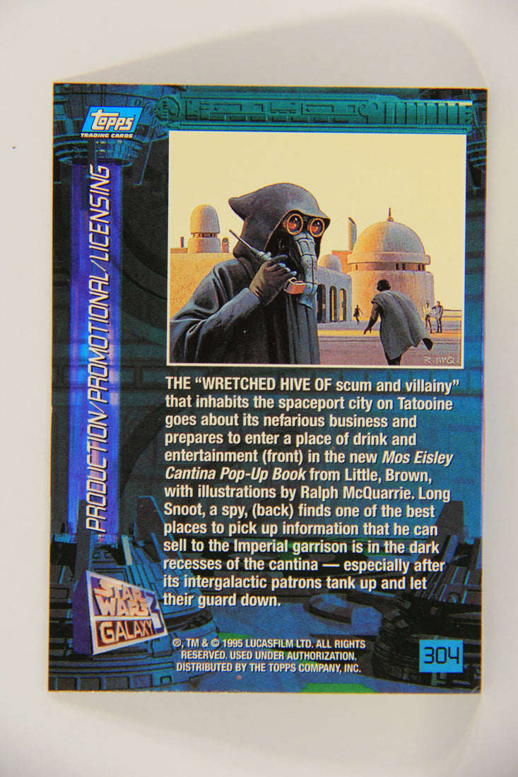 Star Wars Galaxy 1995 Topps Trading Card #304 Mos Eisley At Dark Artwork ENG L019666